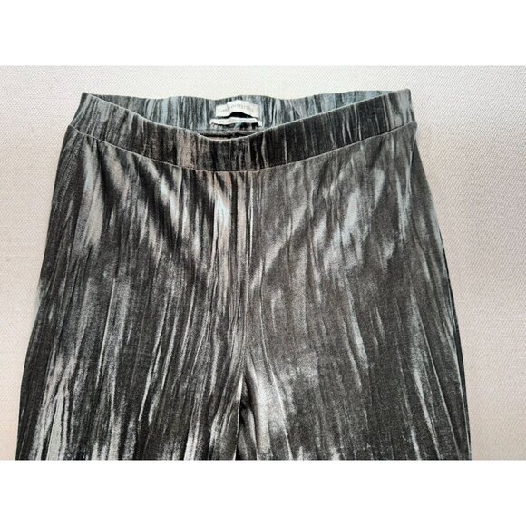 Urban Outfitters Womens Alura Velvet Flared Pants Size M Silver Metallic Party - Picture 5 of 12